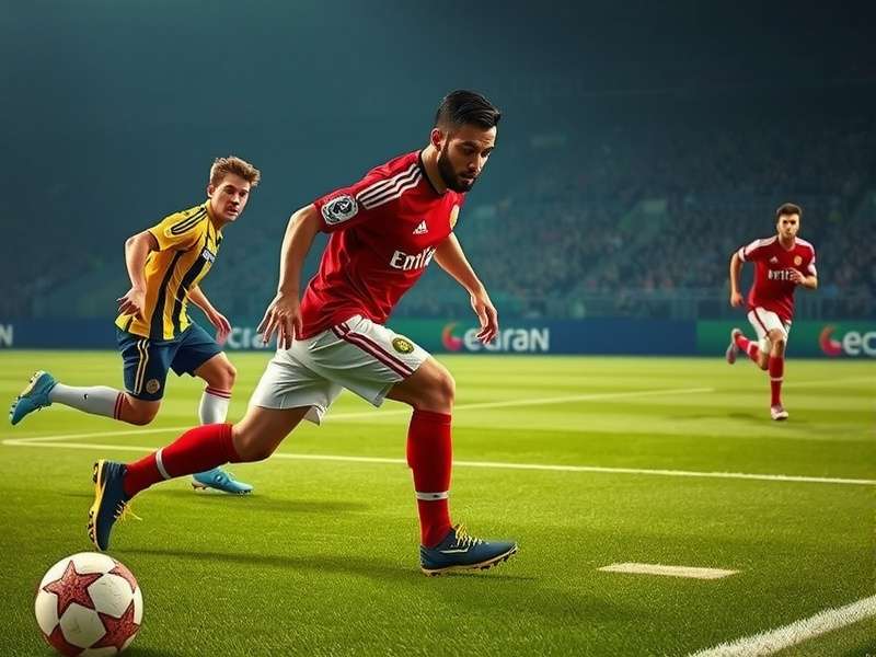 eFootball Diouf in action on a virtual pitch