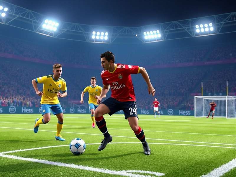 eFootball 2026 gameplay screenshot showing realistic player animation and stadium atmosphere