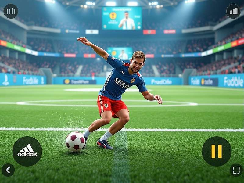 eFootball 2025 Mobile gameplay screenshot showing realistic graphics and player action