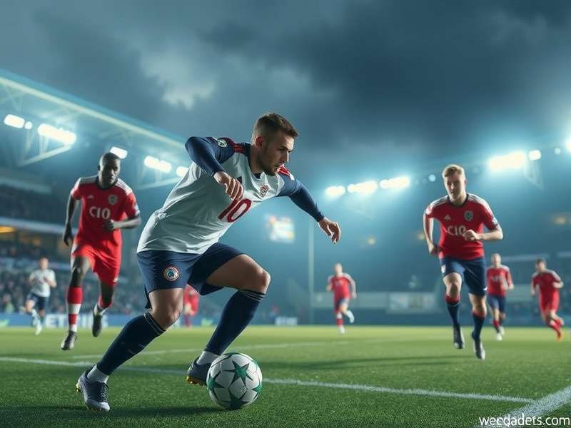 eFootball update concept with smartphone and controller