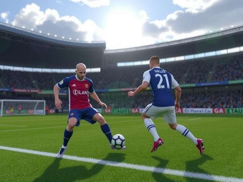 eFootball PS5 gameplay screenshot showing realistic graphics and stadium atmosphere