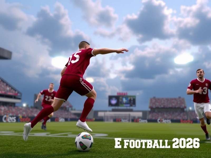 eFootball 2026 PS4 gameplay screenshot showing realistic graphics and player actions