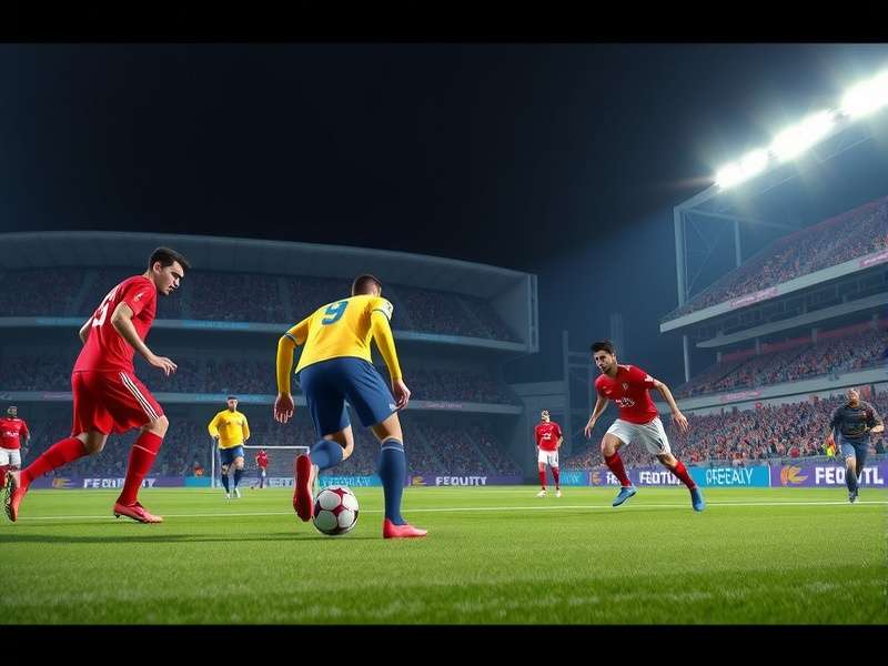 Efootball 2026 Gameplay Screenshot showing a realistic match scene