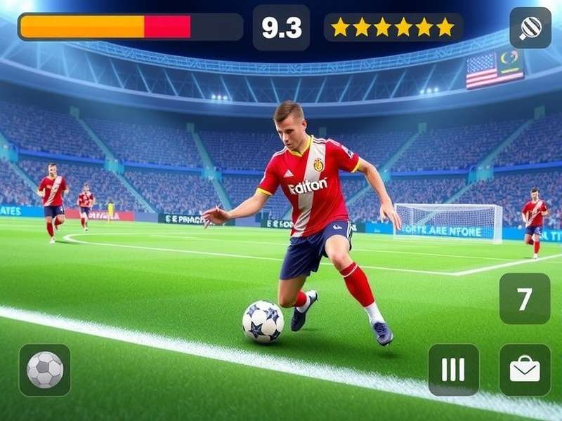 eFootball 2025 gameplay screenshot showing realistic player graphics