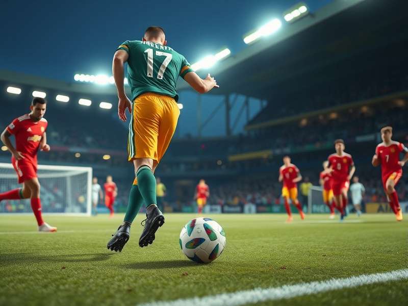 eFootball 2024 gameplay screenshot showing a realistic football match