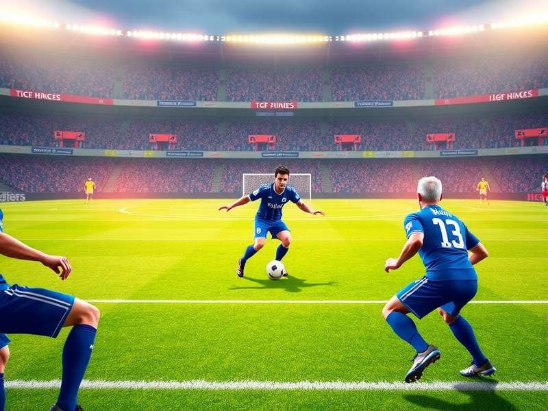 eFootball 2025 tactical gameplay screenshot showing player formations and off-the-ball movement