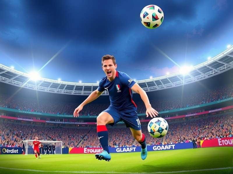 France Football and eFootball collaboration banner showcasing trophy and gameplay