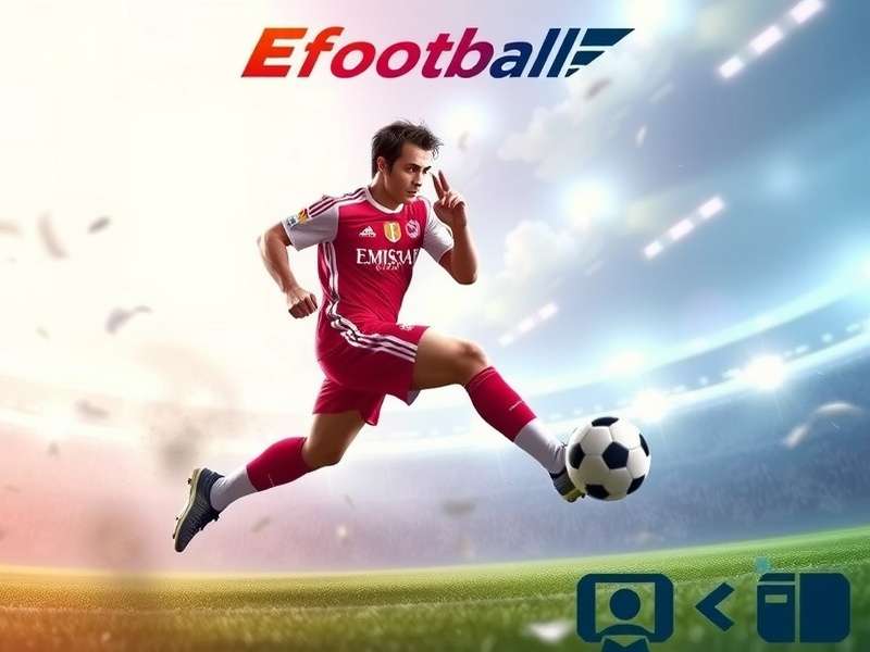 eFootball 2025 gameplay match action screenshot showing dynamic weather and player physics