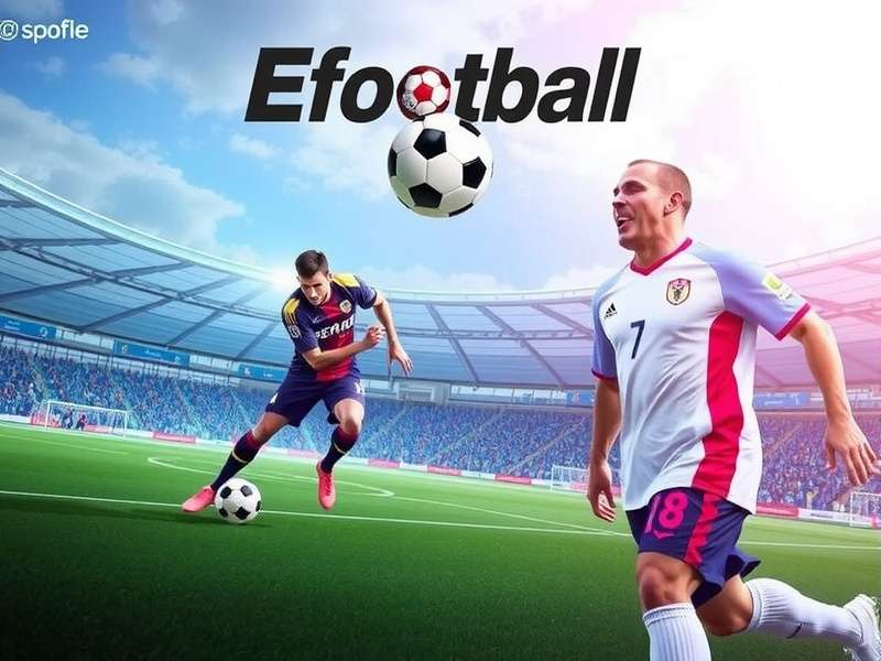 Efootball Pc Download gameplay screenshot showing realistic stadium and player models