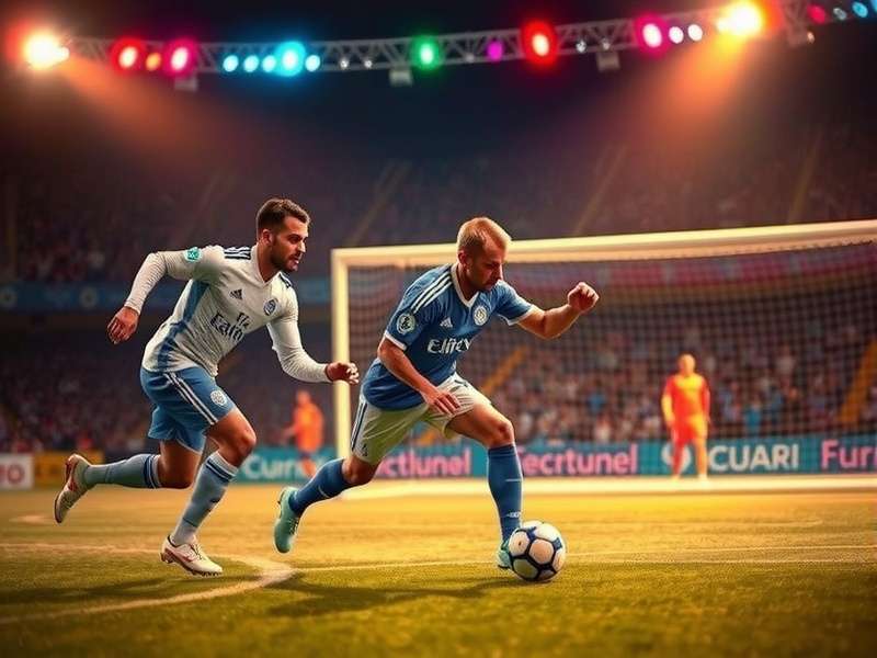 eFootball 2025 and 2026 gameplay visual featuring stadium and players